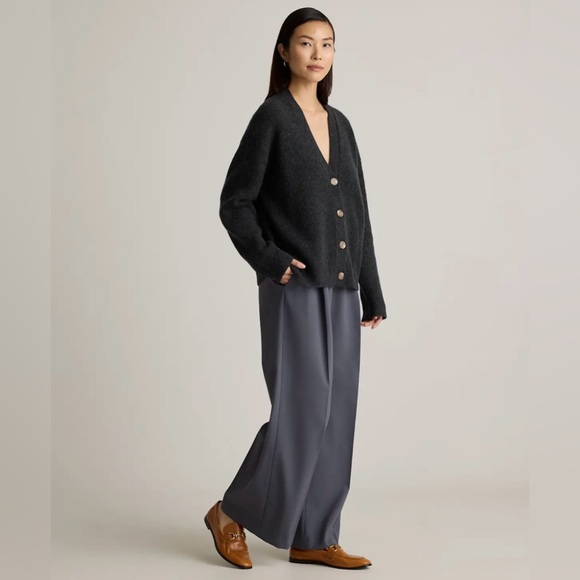 EUC Quince Mongolian Cashmere Fisherman Boxy Cropped Cardigan Sweater, Large - Picture 11 of 12